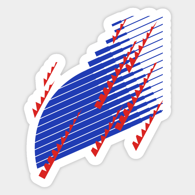 Japan Retro Blue White Red 1993 - 94 Sticker by Culture-Factory